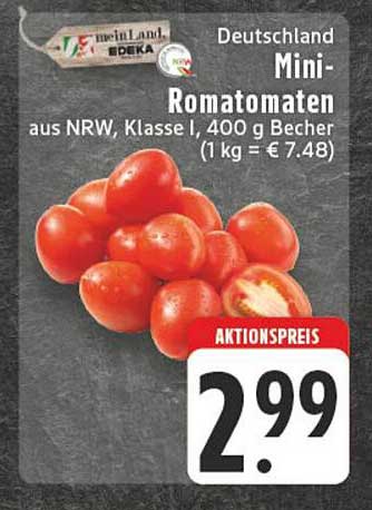 Mini-Romatomaten aus NRW, Klasse I, 400 g Becher