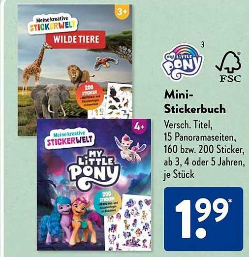Mini-Stickerbuch – My Little Pony / Wilde Tiere