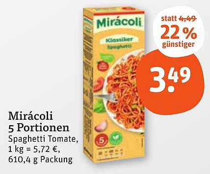 Mirácoli 5 Portionen Spaghetti Tomate