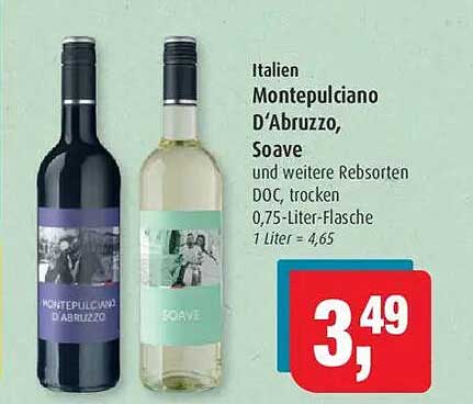 Montepulciano D'Abruzzo & Soave, 0,75-Liter-Flasche