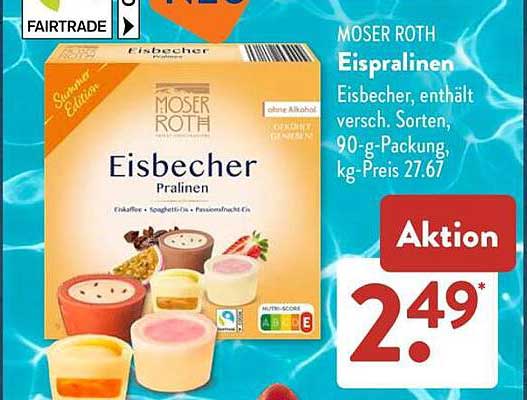 MOSER ROTH Eispralinen – Eisspezialitäten in der 90-g-Packung