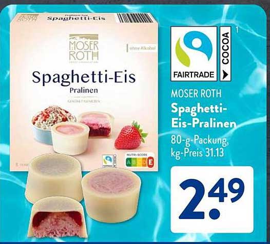 MOSER ROTH Spaghetti-Eis-Pralinen 80-g-Packung