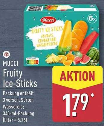 MUCCI Fruity Ice-Sticks – 6x 340 ml Packung