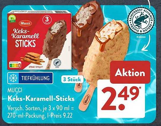 Mucci Keks-Karamell-Sticks - 3 Stück