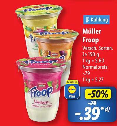 Müller Froop - Verschiedene Sorten, 150 g