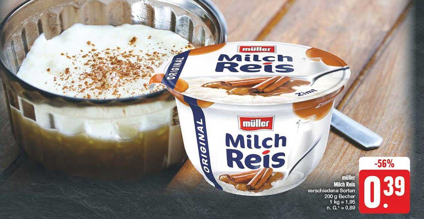 Müller Milch Reis verschiedene Sorten 200 g Becher