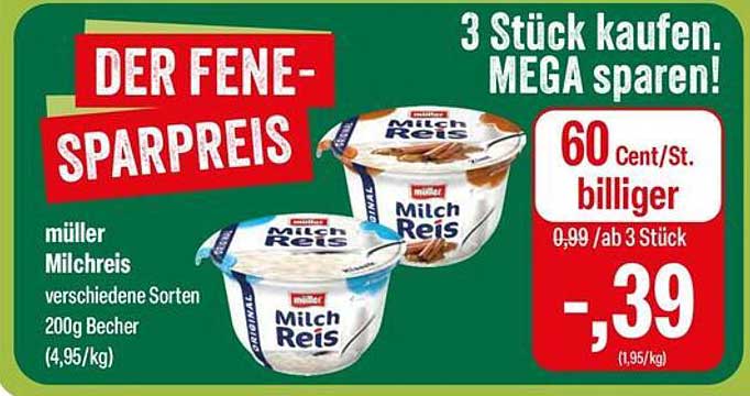 Müller Milchreis – 3 Stück kaufen und MEGA sparen!