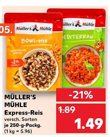 MÜLLER'S MÜHLE Express-Reis - verschiedene Sorten