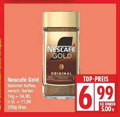 Nescafé Gold - löslicher Kaffee, 200g Glas