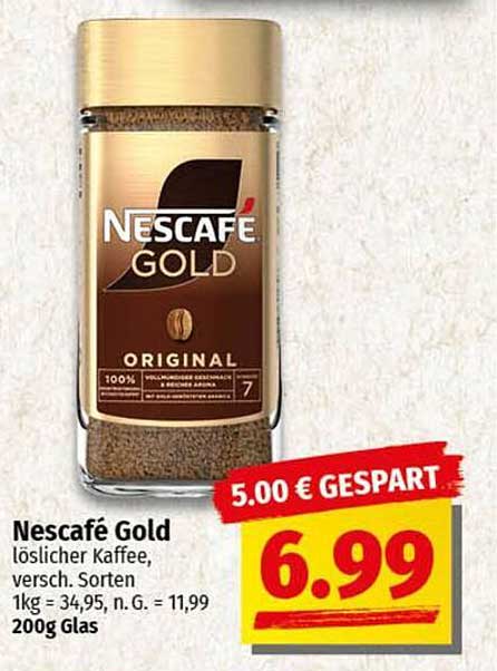 Nescafé Gold Original 200g - Löslicher Kaffee, verschiedene Sorten