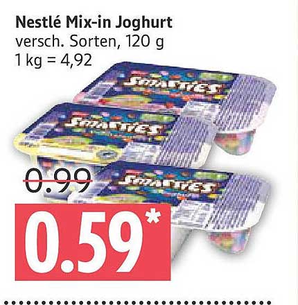 Nestlé Mix-in Joghurt, verschiedene Sorten, 120 g