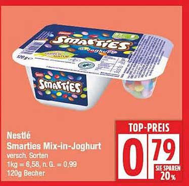 Nestlé Smarties Mix-in-Joghurt 120g