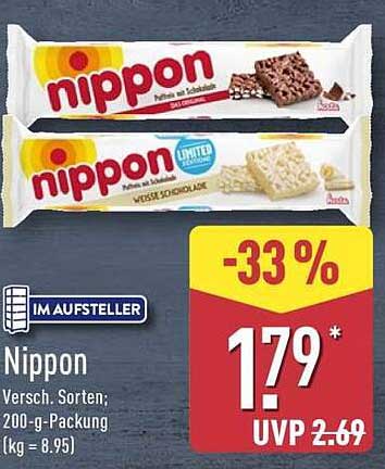 Nippon Waffel-Snacks in verschiedenen Sorten, 200-g-Packung