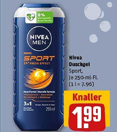 Nivea Duschgel Sport, je 250-ml-Fl.