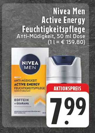 Nivea Men Active Energy Feuchtigkeitspflege - Anti-Müdigkeit, 50 ml Dose