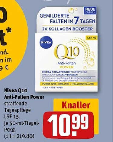 Nivea Q10 Anti-Falten Power straffende Tagespflege LSF 15