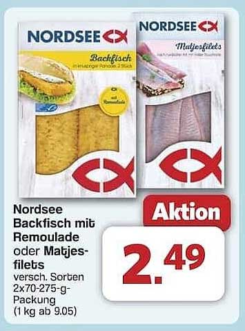 Nordsee Backfisch mit Remoulade oder Matjesfilets