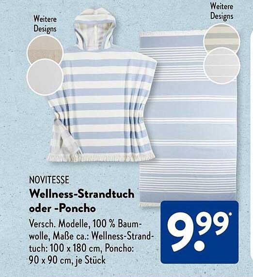 NOVITESSE Wellness-Strandtuch oder -Poncho