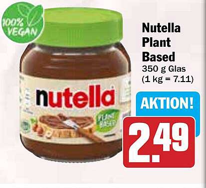 Nutella Plant Based 350 g Glas