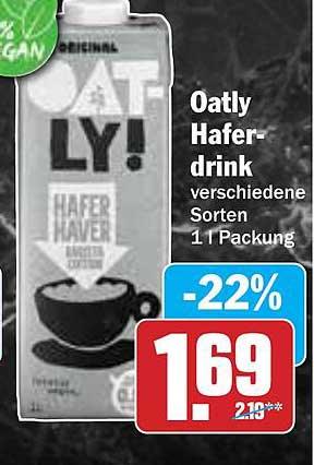 Oatly Haferdrink verschiedene Sorten 1 l Packung