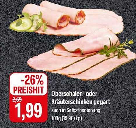 Oberschalen- oder Kräuterschinken gegart