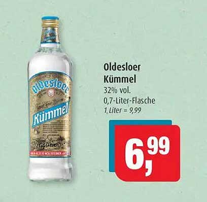 Oldesloer Kümmel 32% vol, 0,7-Liter-Flasche