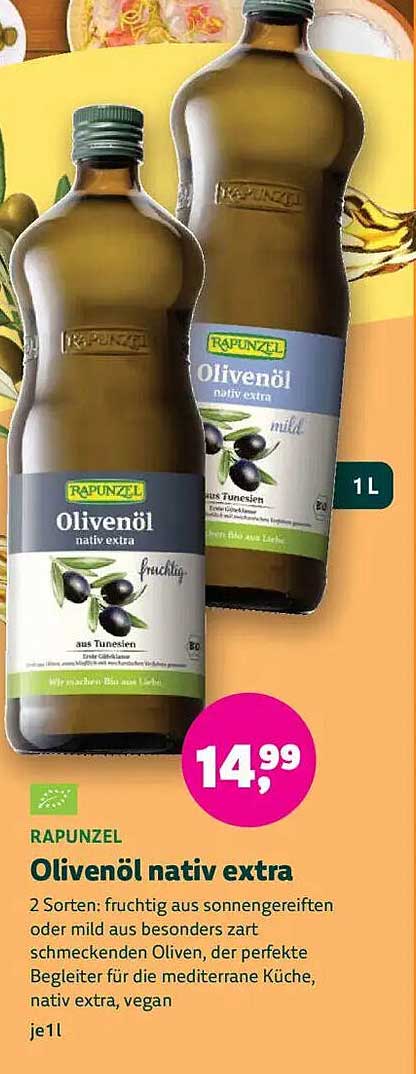 Rapunzel Olivenöl Finca la Torre, nativ extra, demeter (500ml) main image 0