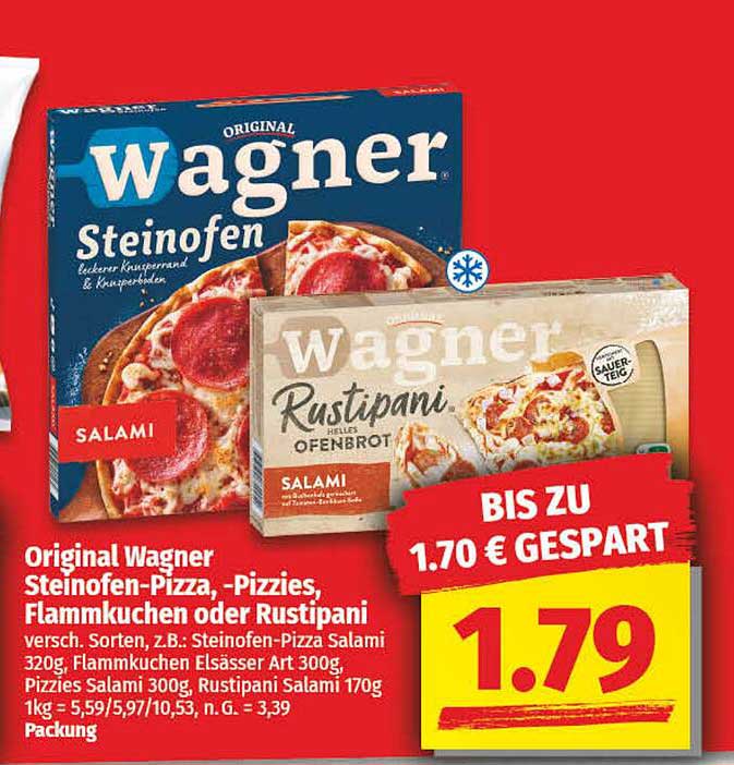 Original Wagner Steinofen-Pizza, -Pizzies, Flammkuchen oder Rustipani