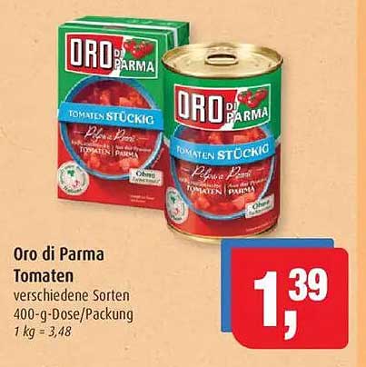 Oro di Parma Tomaten - verschiedene Sorten, 400-g-Dose