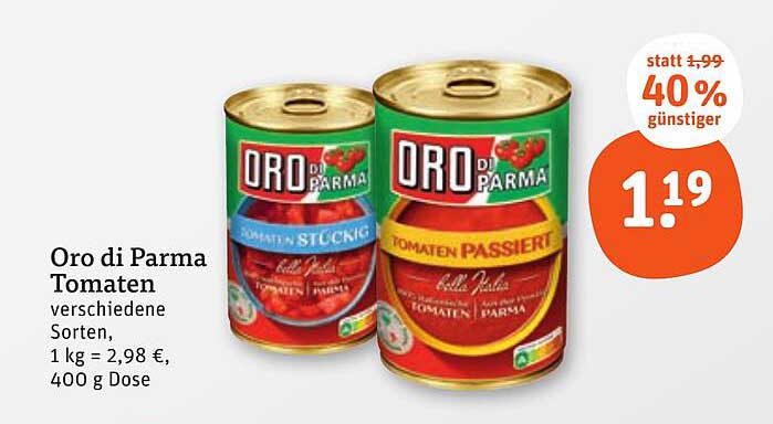Oro di Parma Tomaten - verschiedene Sorten