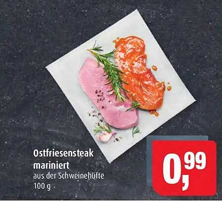 Ostfriesensteak mariniert aus der Schweinehüfte 100 g