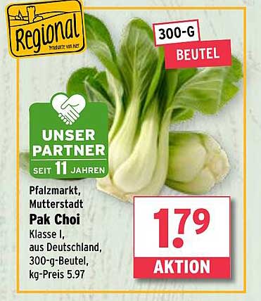 Pak Choi 300-g-Beutel