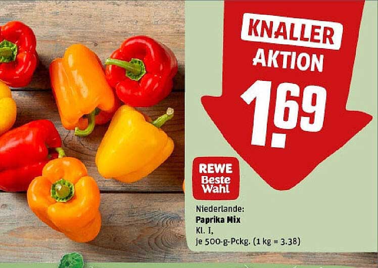 Paprika Mix Kl. I - 500 g für nur 1,69 €