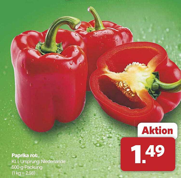 Paprika rot - frisch und knackig!