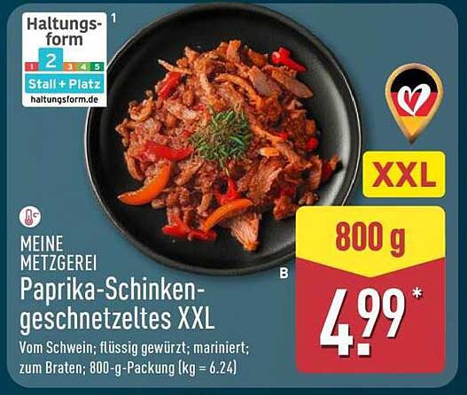 Paprika-Schinken-geschnetztes XXL