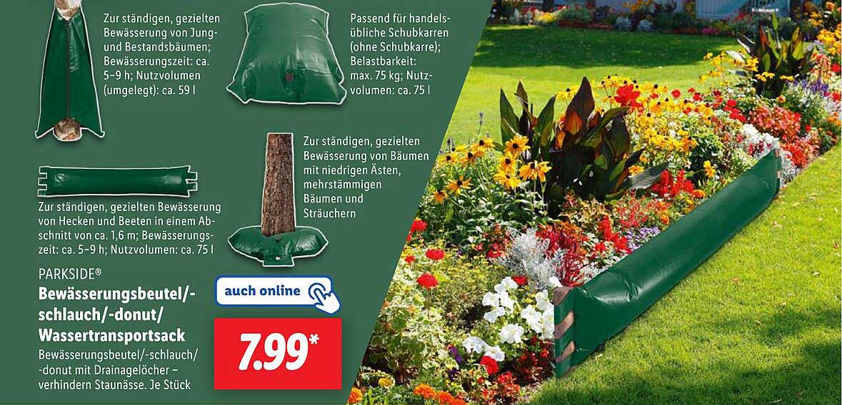 PARKSIDE® Bewässerungsbeutel/-schlauch/-donut/Wassertransportsack