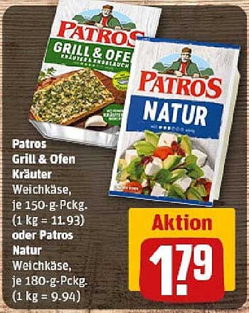 Patros Grill & Ofen Kräuter oder Patros Natur Weichkäse