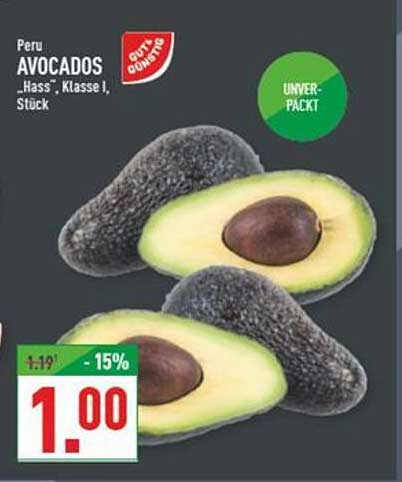 Peru Avocados 'Hass' Klasse I, Stück