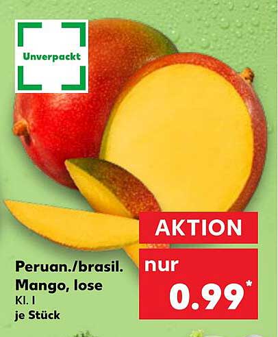 Peruanische und brasilianische Mango, lose, Klasse I, je Stück