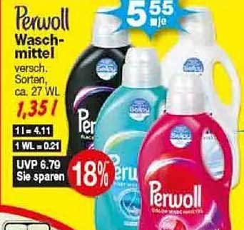 Perwoll Waschmittel - verschiedene Sorten, ca. 27 WL