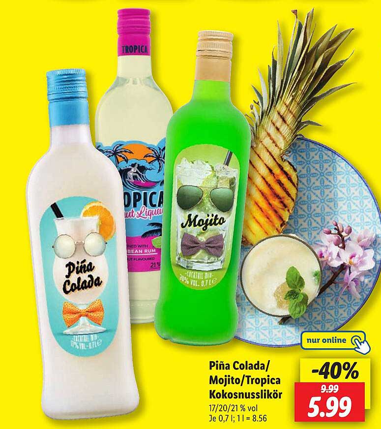 Piña Colada/Mojito/Tropica Kokosnusslikör