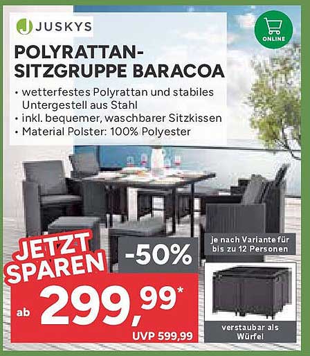 POLY RATTAN-SITZGRUPPE BARACOA