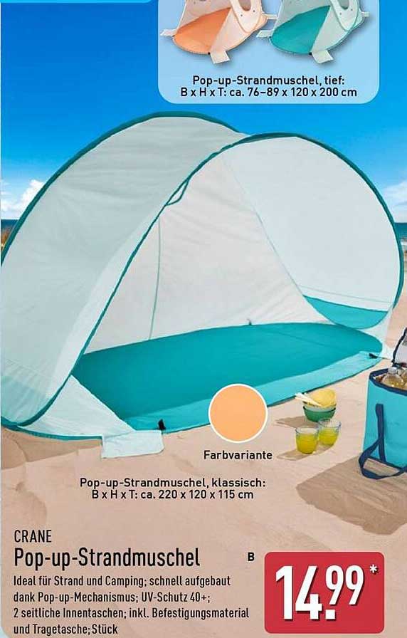 Pop-up-Strandmuschel