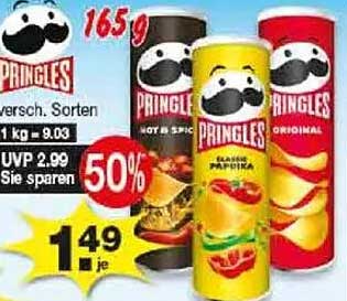Pringles Chips - verschiedene Sorten, 165 g zum Sonderpreis!