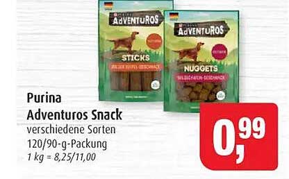 Purina Adventuros Snack verschiedene Sorten 120/90-g-Packung