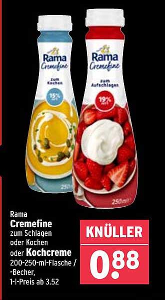 Rama Cremefine zum Schlagen oder Kochen, 250 ml