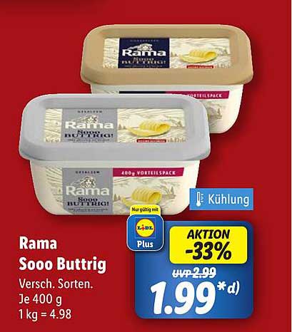Rama Sooo Buttrig 400g - Verschiedene Sorten