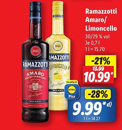 Ramazzotti Amaro/Limoncello 0,7l