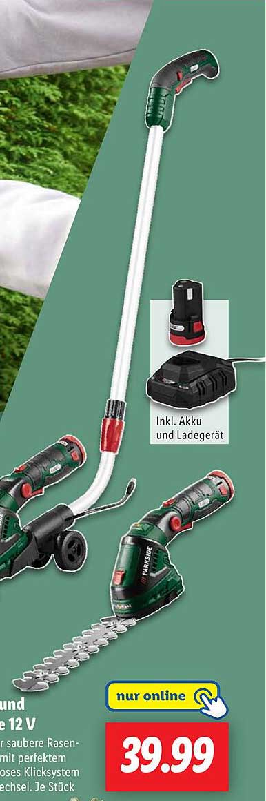 Rasentrimmer mit Akkubetrieb 12 V - Nur Online