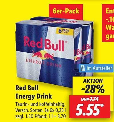 Red Bull Energy Drink 6er-Pack